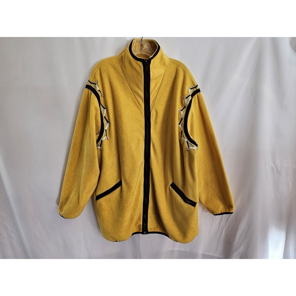 Women’s Zippered Fleece Yellow Bob Mackie Wearabl… - image 2